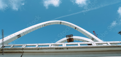 City downtown bridge construction world center miami photo