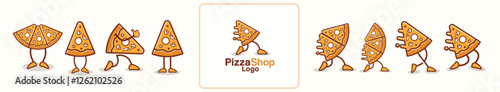 pizza vector logo design bundle