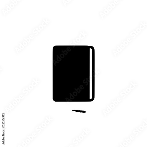 Open Book with Pencil: A simple yet powerful icon of a black book with a pencil lying beneath it, symbolizing learning, knowledge, and creativity.