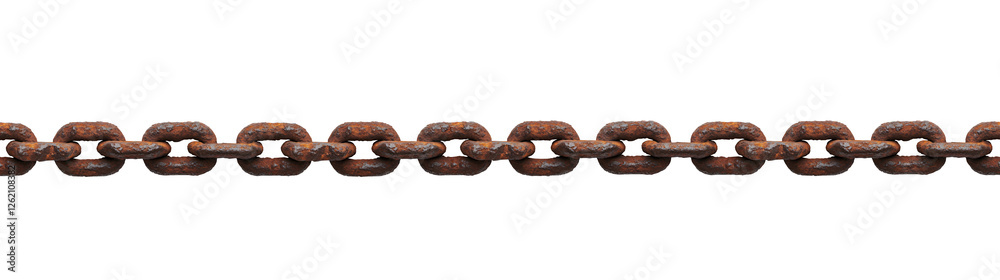 Rusty Chain Link Isolated on transparent background for Industrial Themes Rusty Chain Link Isolated on transparent background for Industrial Themes