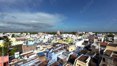 the drone footage of arulmigu nellaiappar kovil tirunelveli town tamilnadu photo