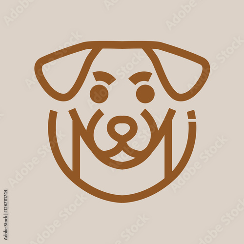 Minimalist Dog Outline Logo – Modern Line Art Canine Icon for Branding and Pet Businesses