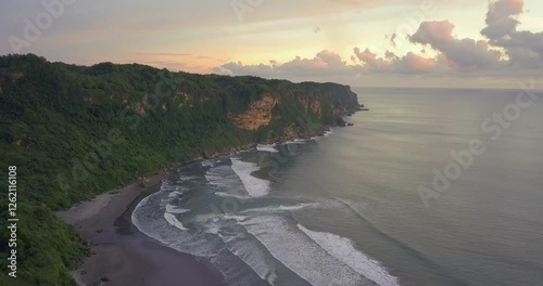 Drone Aerial Parangtritis Beach of Yogyakarta Indonesia