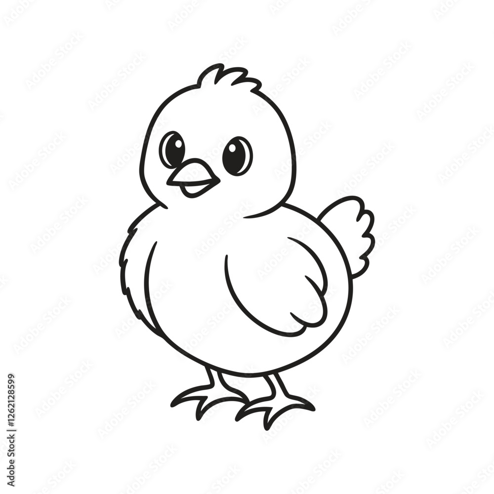 Cute Chick Coloring Page Cute Chick Coloring Page