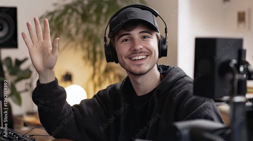Happy Content Creator in a Modern Studio Happy Content Creator in a Modern Studio