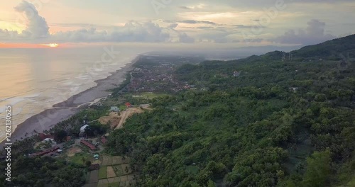 Drone Aerial Parangtritis Beach of Yogyakarta Indonesia