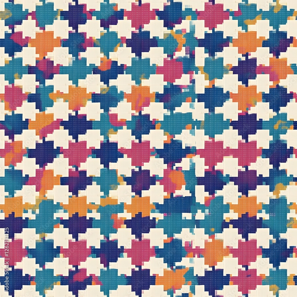 Vibrant Geometric Mosaic Puzzle Pattern Wallpaper Design Vibrant Geometric Mosaic Puzzle Pattern Wallpaper Design