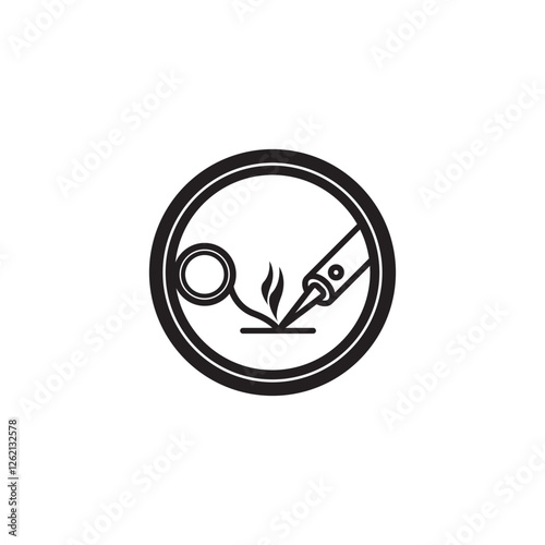 solder iron icon vector illustration symbol design