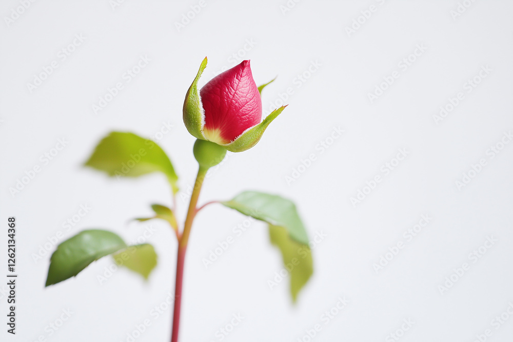 Nature’s Grace on a Pristine White Background.