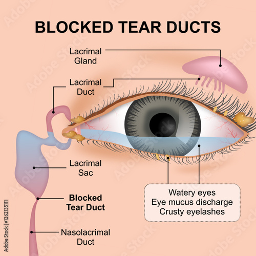 Blocked Tear Ducts Illustration Blockage