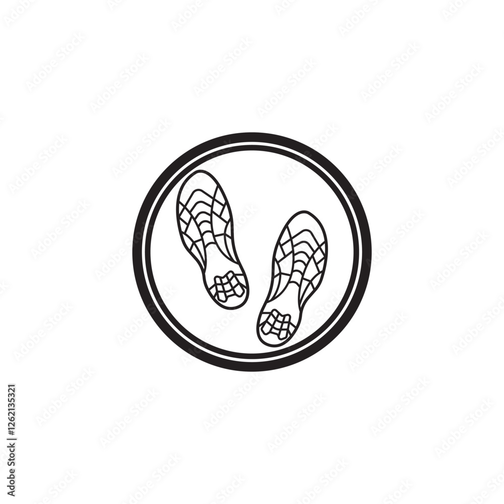 Footprint symbol icon isolated design vector illustration Footprint symbol icon isolated design vector illustration