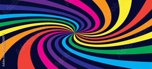 LGBT pride month, colorful rainbow pride background, twisted lines. Rainbow bright colors