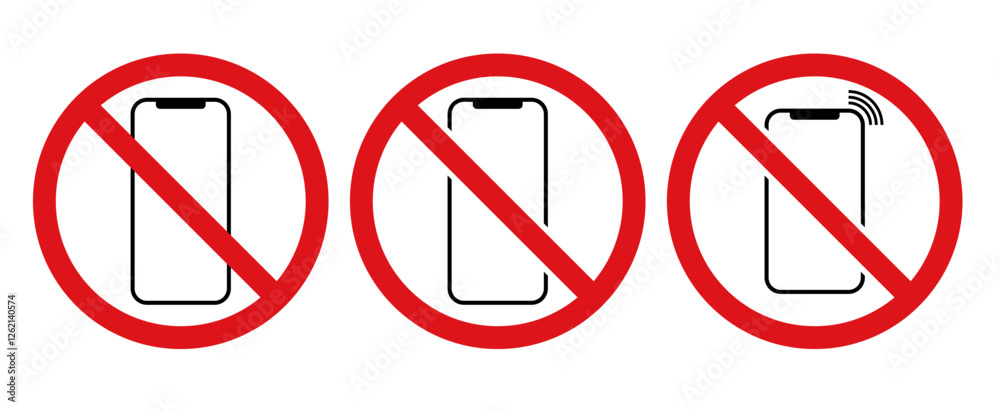 No mobile phone sign vector illustration, Warning Icon Don't use mobilephone symbol, Mobile Phone prohibited. No cell phone sign, restricted area sign for phone, Don't use mobilephone, mobile sign. No mobile phone sign vector illustration, Warning Icon Don't use mobilephone symbol, Mobile Phone prohibited. No cell phone sign, restricted area sign for phone, Don't use mobilephone, mobile sign.