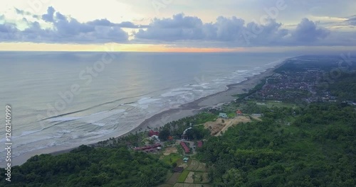 Drone Aerial Parangtritis Beach of Yogyakarta Indonesia