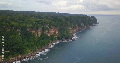 Drone Aerial Parangtritis Beach of Yogyakarta Indonesia