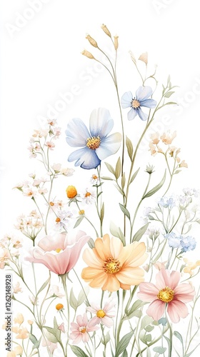 Delicate floral arrangement showcasing soft pastel colors and in