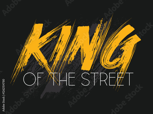Urban street style grunge king typography, urban typography slogan, King Calligraphy Hand Letteringn. urban graffiti print, graphic motivation quotes. hand drawn unique typography for greeting cards, 
