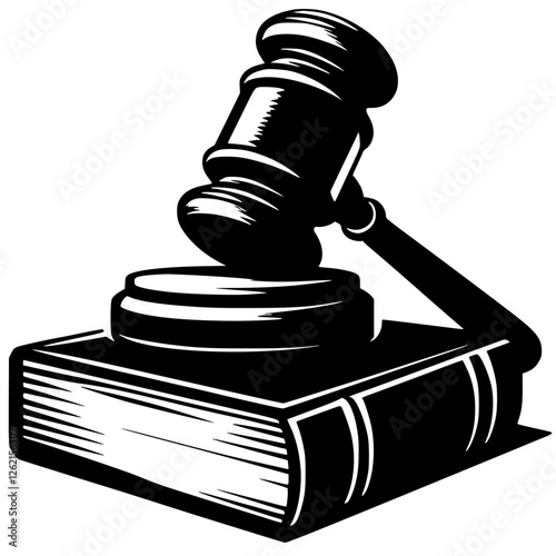 Silhouette of the constitutional gavel