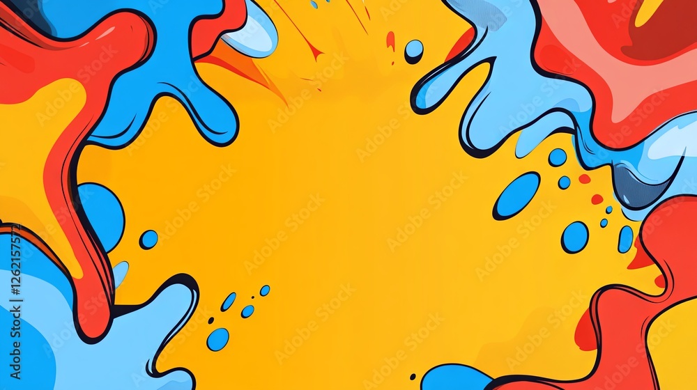 custom made wallpaper toronto digitalBlank colorful comic abstract background template center focused copy space