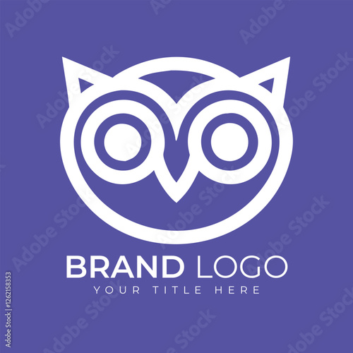 Simple and modern owl logo vector illustration photo