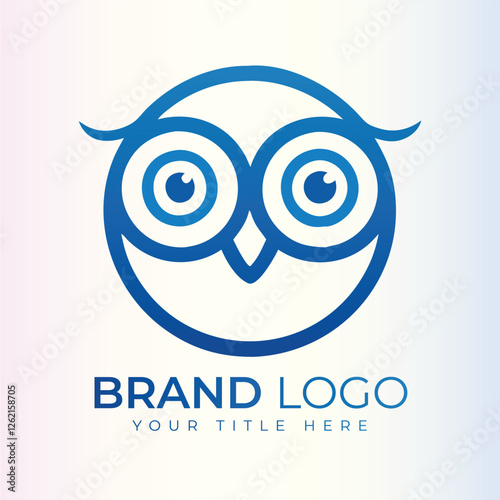 Simple and modern owl logo vector illustration photo