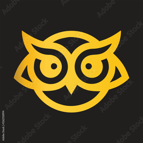 Simple and modern owl logo vector illustration photo