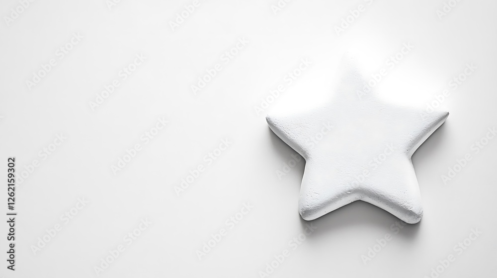 Obraz premium White Star Shape On A White Background