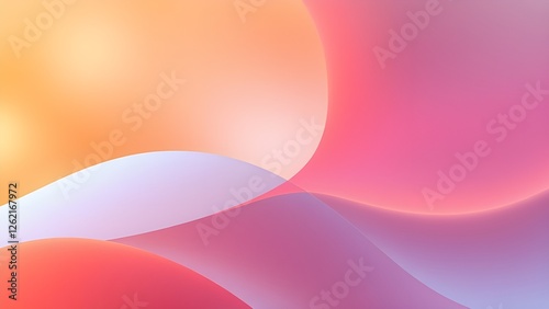An artistic fusion of warm and cool-toned gradients, layered with delicate translucent overlays, giving a sense of depth and movement