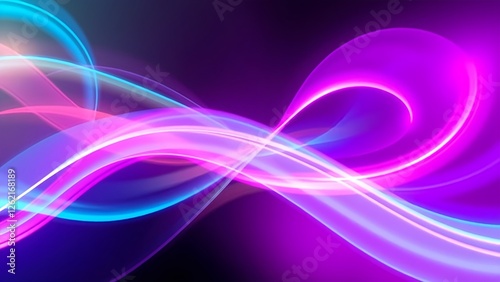 A mesmerizing blend of vibrant neon gradients swirling into each other, layered with soft light overlays, creating an ethereal, dreamy effect