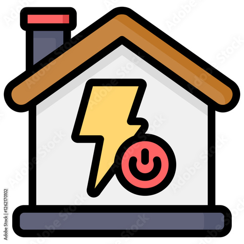electric house off icon