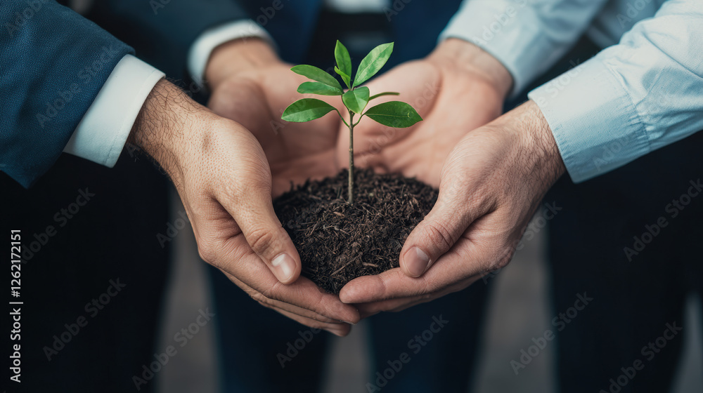 Nurturing small tree symbolizes growth and care Nurturing small tree symbolizes growth and care