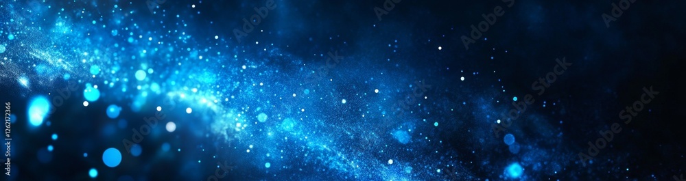 Blue nebula galaxy cosmic dust bokeh space background Blue nebula galaxy cosmic dust bokeh space background