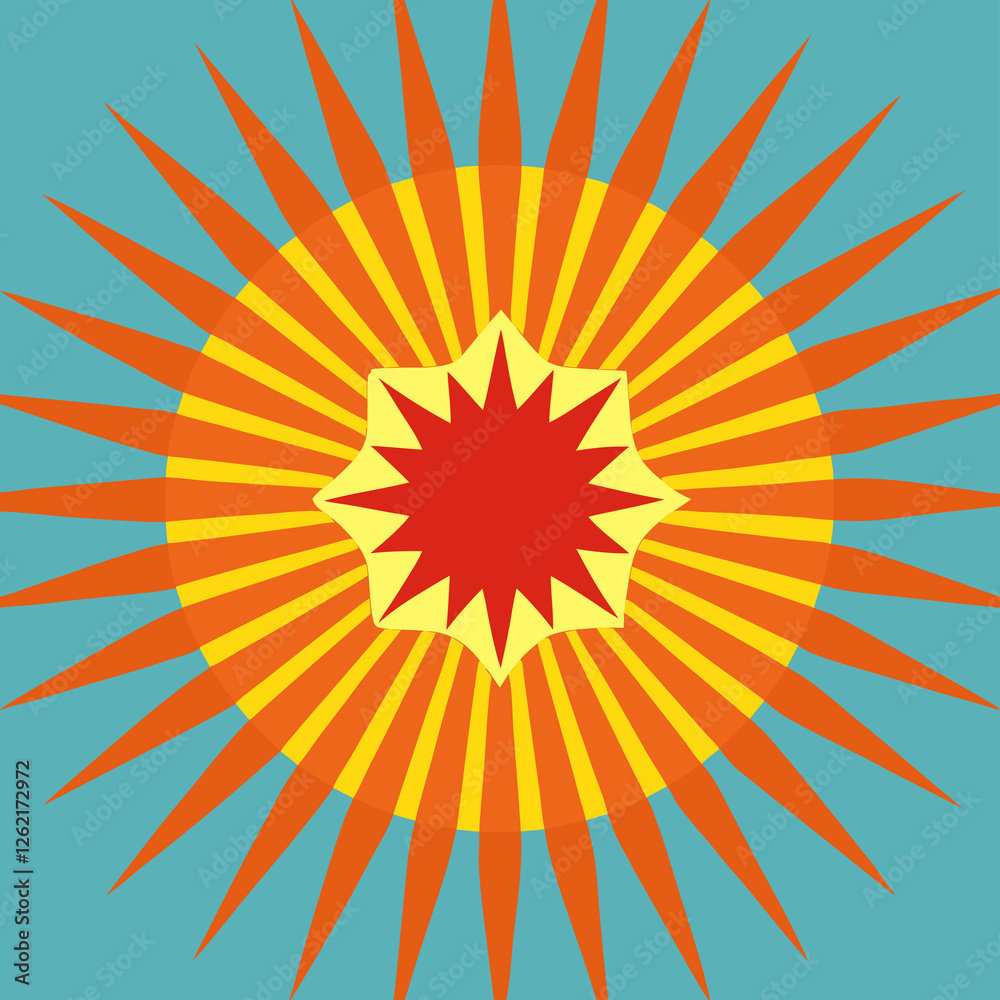 Sunburst pattern background illustration Sunburst pattern background illustration