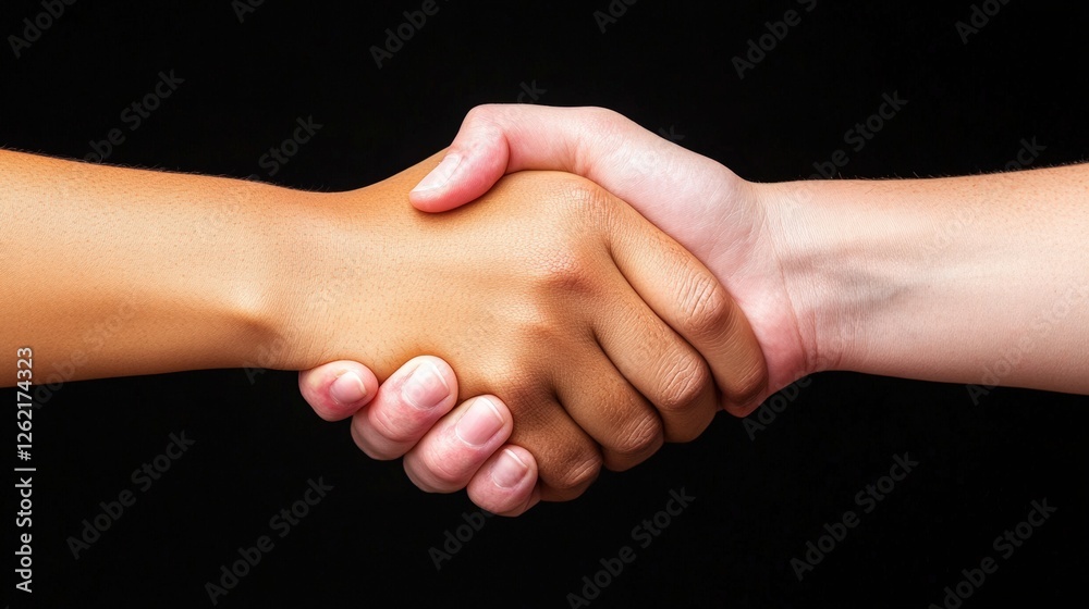 Handshake Symbolizing Agreement and Collaboration Between Cultures Handshake Symbolizing Agreement and Collaboration Between Cultures