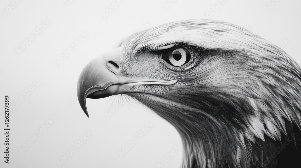 Majestic Eagle Portrait in Black and White Fine Art Photography Majestic Eagle Portrait in Black and White Fine Art Photography