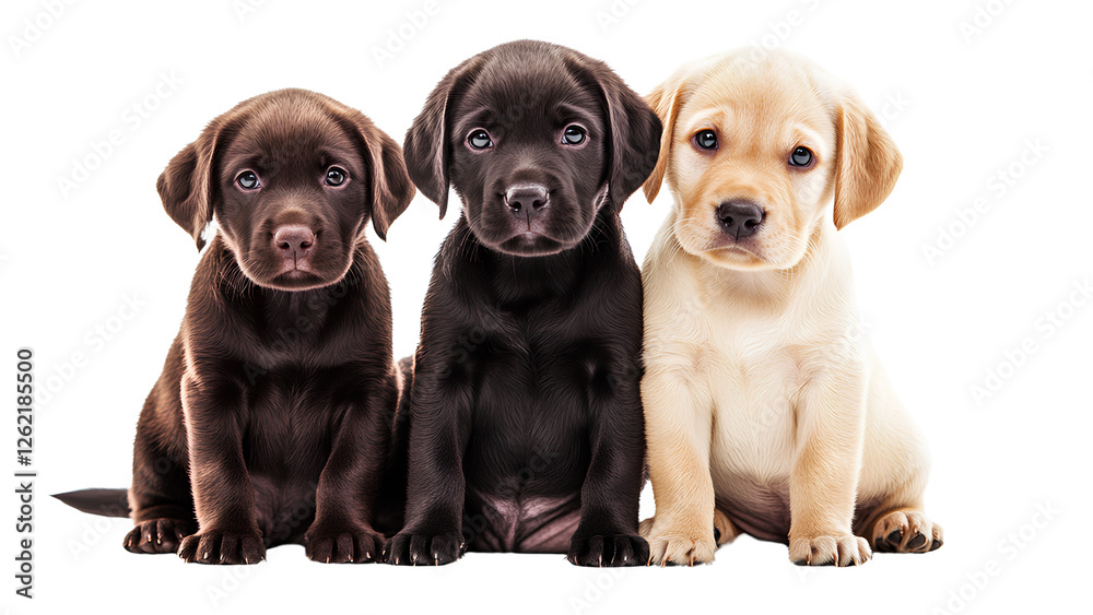 Obraz premium three labrador puppies