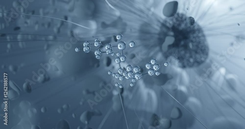 Looped video of Vonoprazan, potassium-competitive acid blocker, rotating molecular 3D ball-and-stick model photo