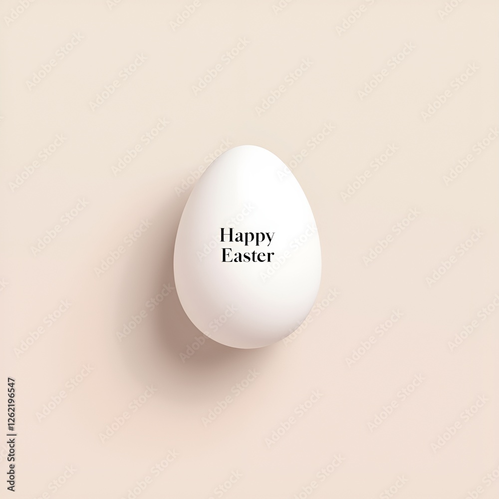 Sleek Easter Egg on Soft Pastel Background Sleek Easter Egg on Soft Pastel Background