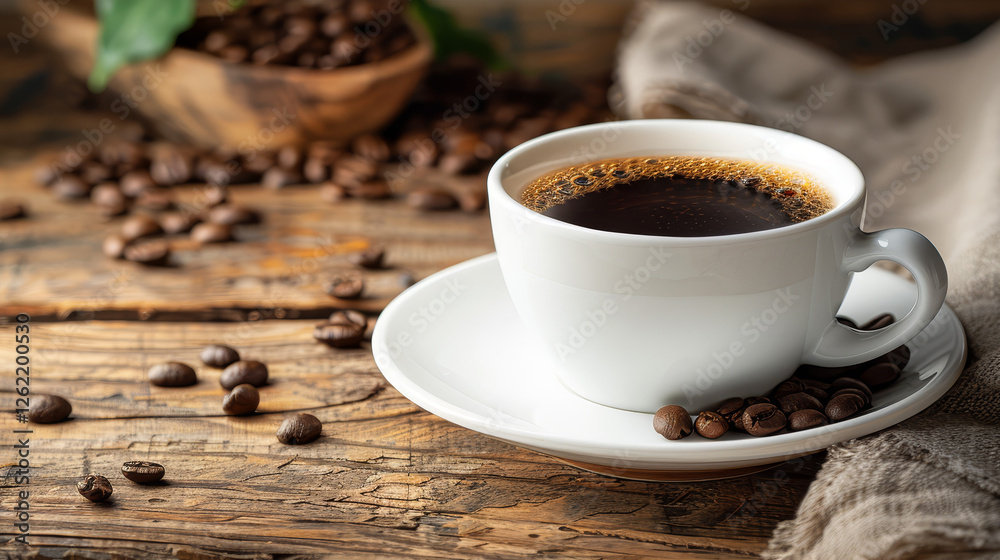 Background image of coffee cup and bread Created with Generative AI technology Background image of coffee cup and bread Created with Generative AI technology