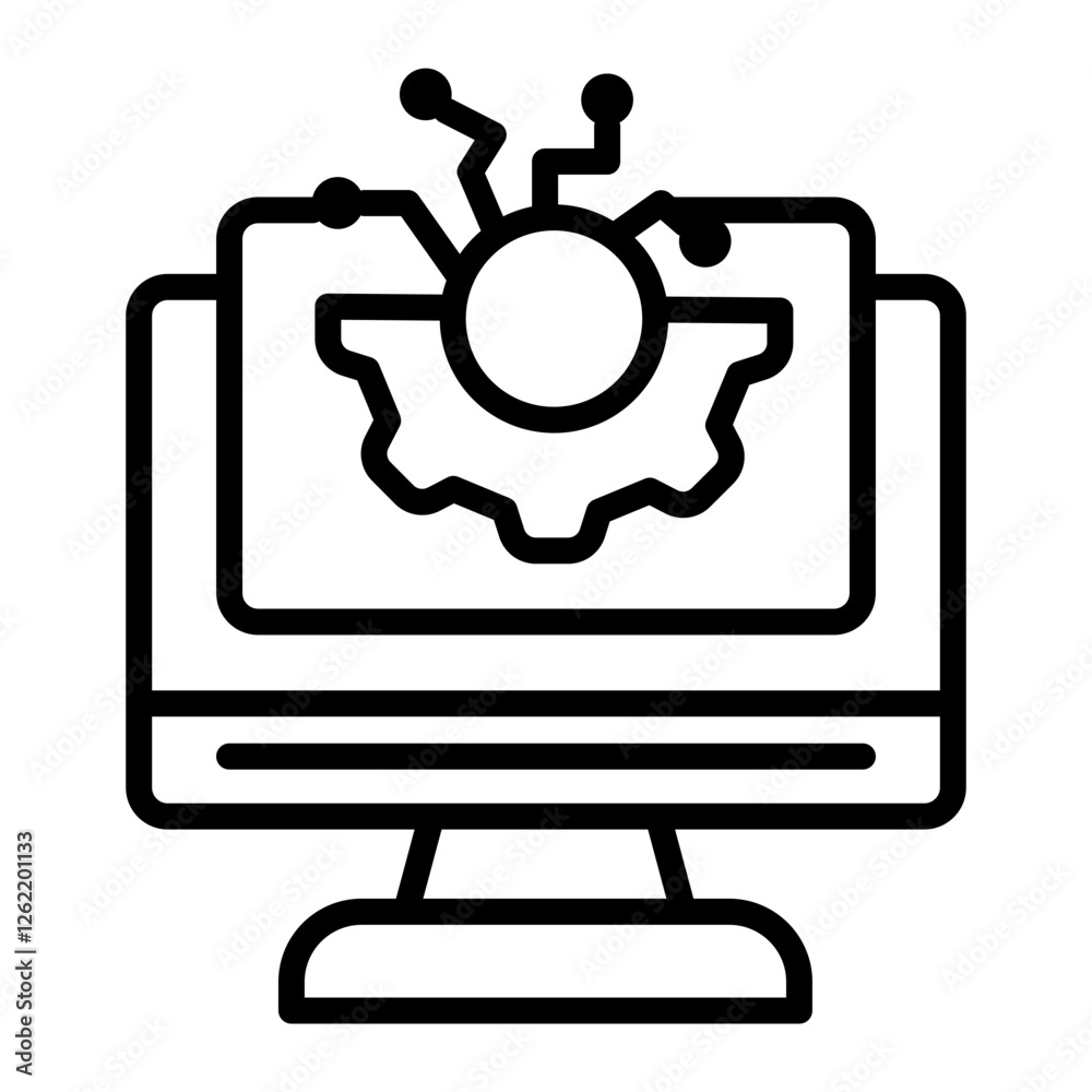 computer Line Icon
