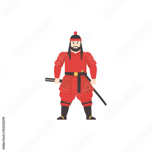 Stylized depiction of an Asian Warrior