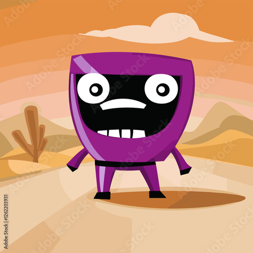 Purple Desert Dweller Illustration