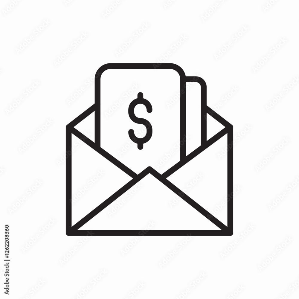 Money envelope icon vector sign Money envelope icon vector sign