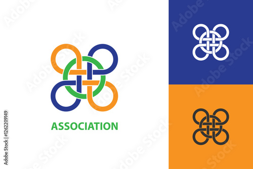 Association  logo Design, Logo Design graphic Conception, logo icon template graphic art, vector illustration design.