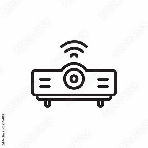 Digital projector icon vector sign