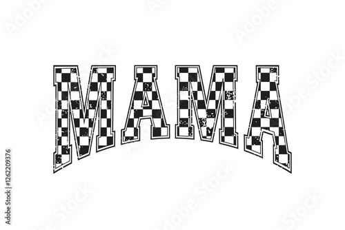 Mama, Retro Checkered Mama Mother SVG T Shirt Design