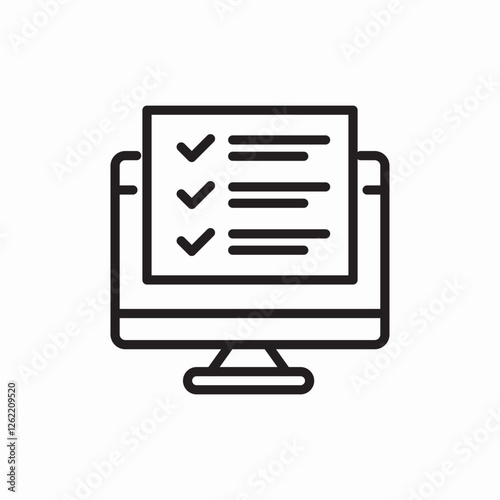 Online test icon vector sign