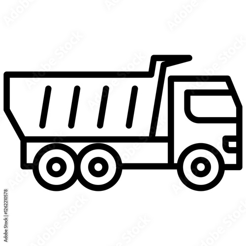 Tipper Truck Outline Icon