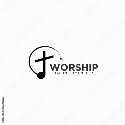 Christian praise and ministry logo design