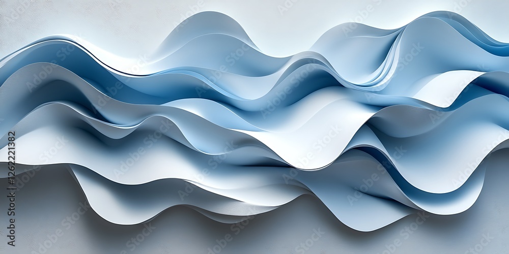 Fototapeta premium Abstract blue wave design, background texture, website banner